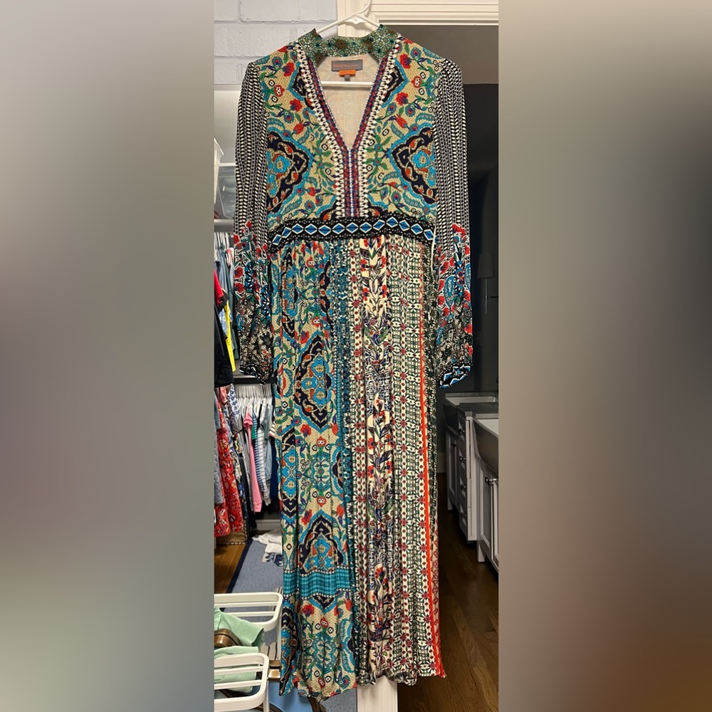 Anthropology Bohemian Multicolor Maxi Dress